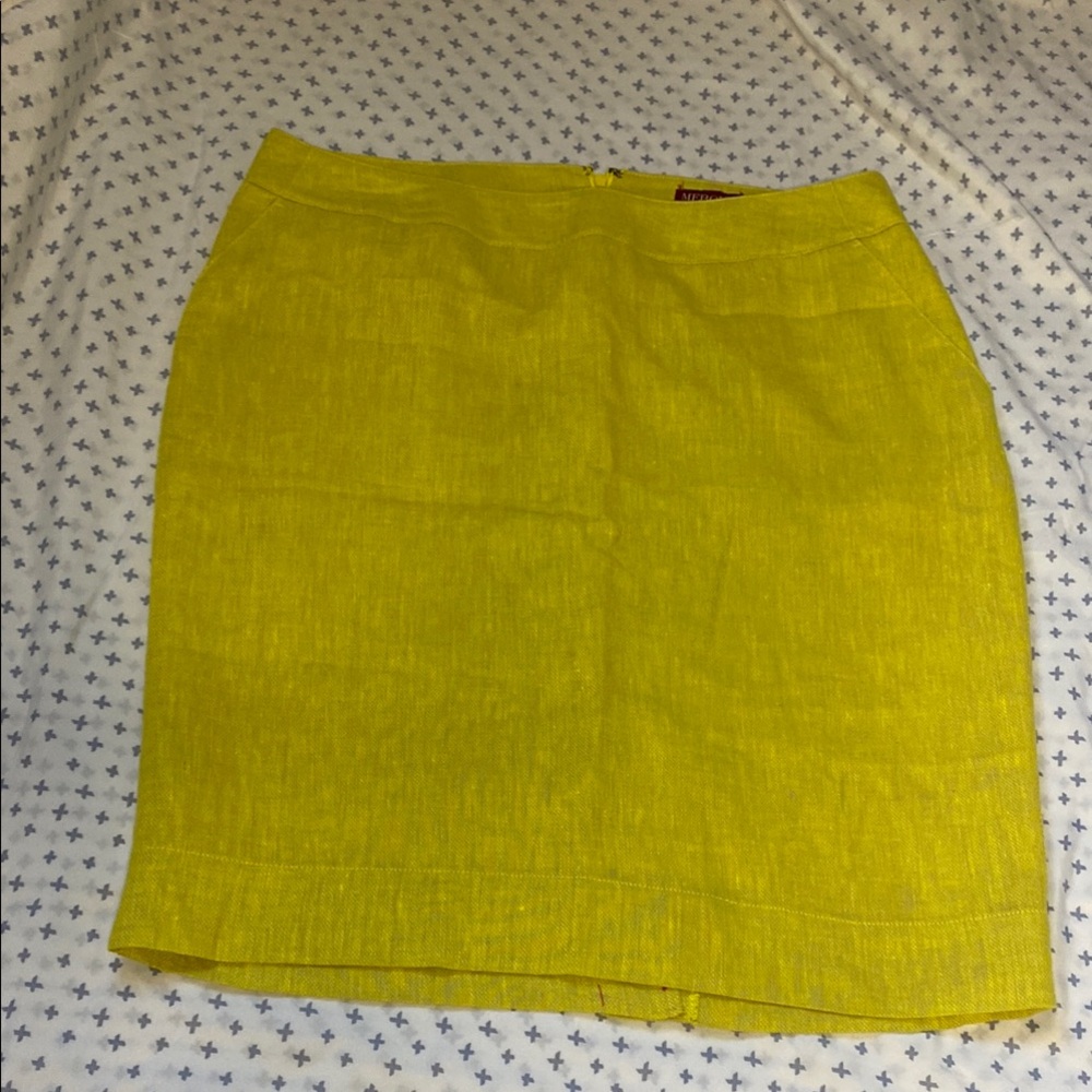 Merona Gold Knee-Length Pencil Skirt for Work